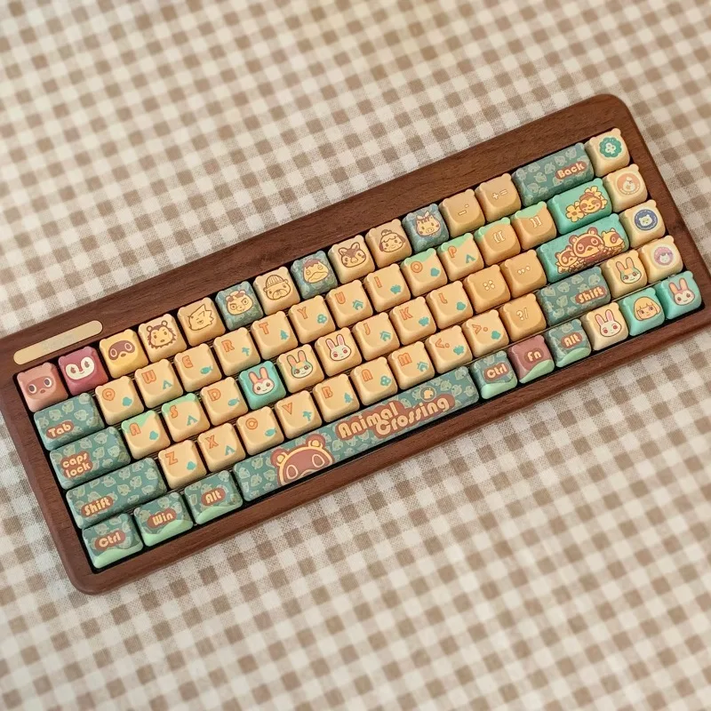 Набор колпачков для клавиш на тему животных и леса, индивидуальный сублимационный моапрофиль из ПБТ, крестовая ось, ключ для намотки, аксессуары для механической клавиатуры