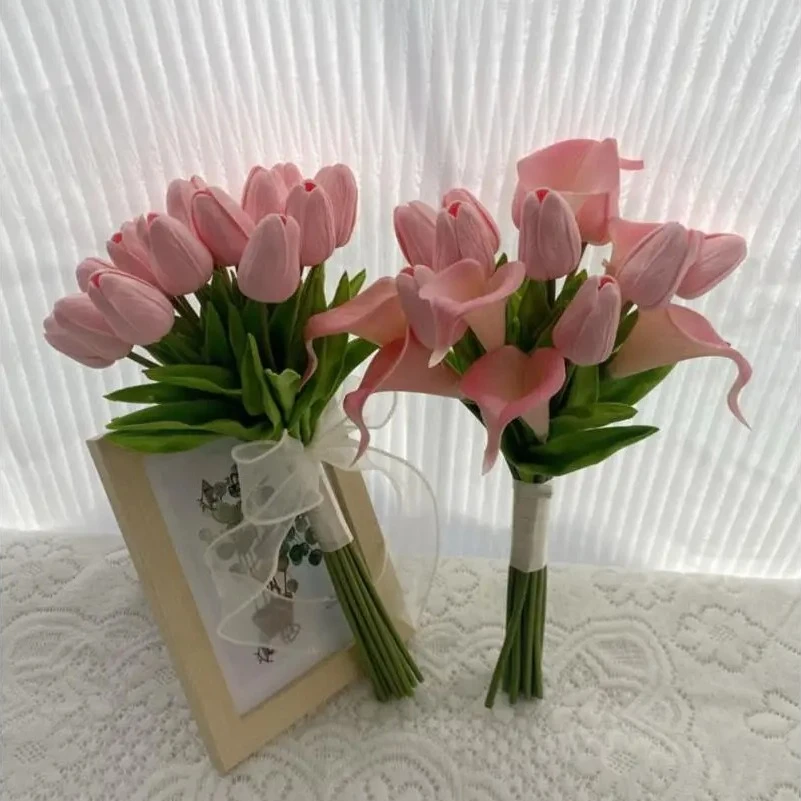 الوردي زنبق الكالا باقة الزفاف الزفاف الاصطناعي الزفاف عقد باقة الزهور وصيفه الشرف زهور الزفاف اكسسوارات الزفاف #1