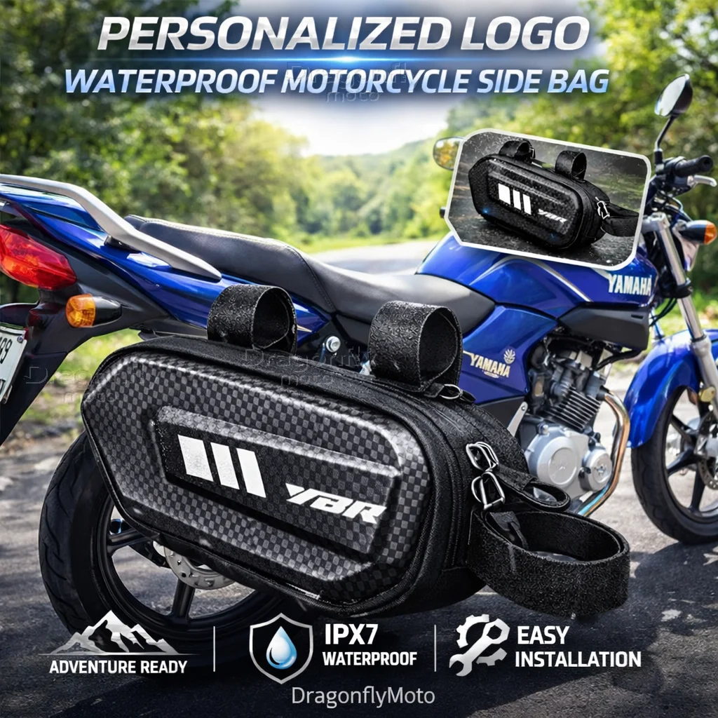 

Для мотоциклов Yamaha YBR125 YBR150 YBR250 YBR 125 150 250: Боковая сумка с индивидуальным логотипом, водонепроницаемая, жесткий корпус, седельная сумка