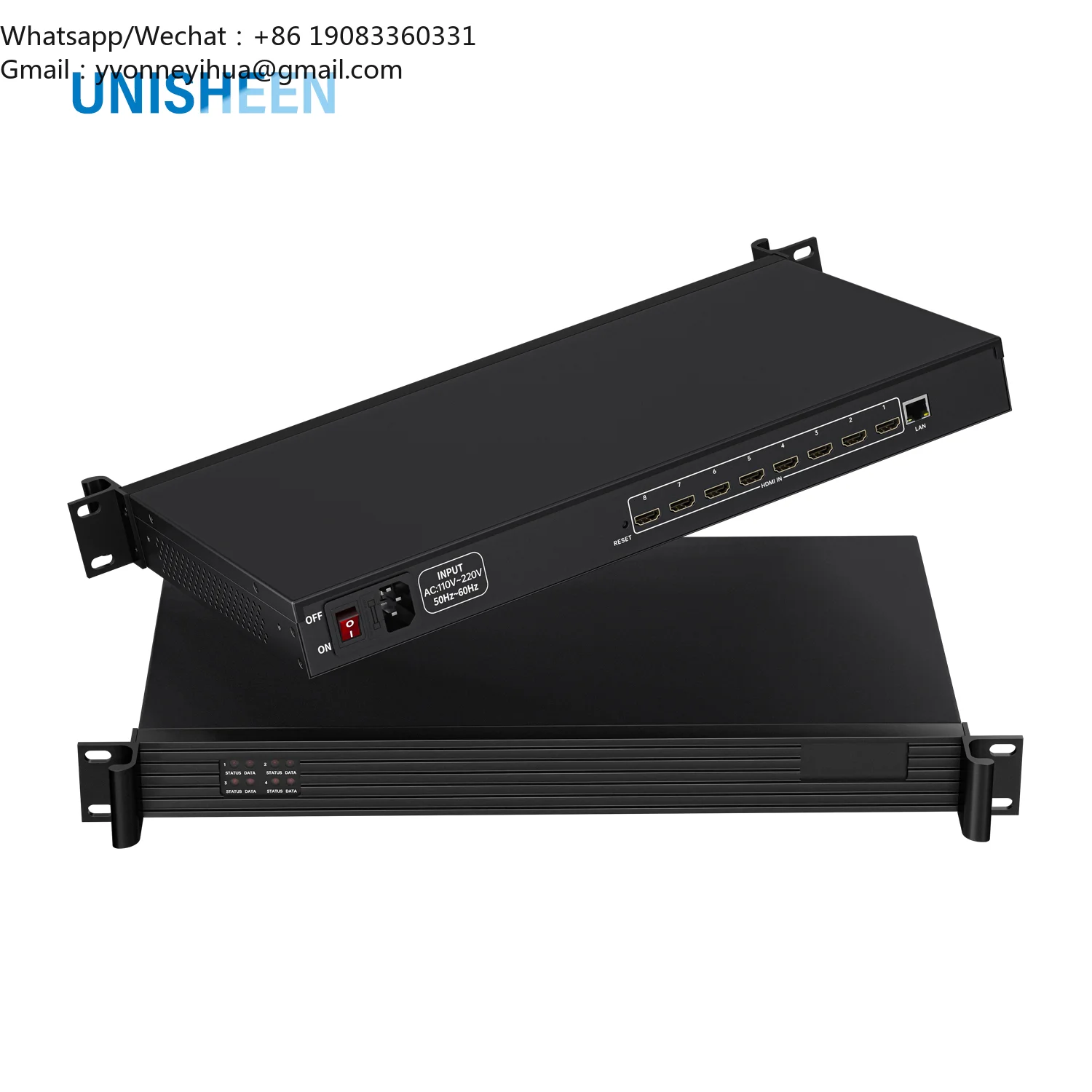 1U Rack 8 Channels H.265 H.264 HDMI To IP Video Stream Encoder SRT RTMP Live Streaming Encoder