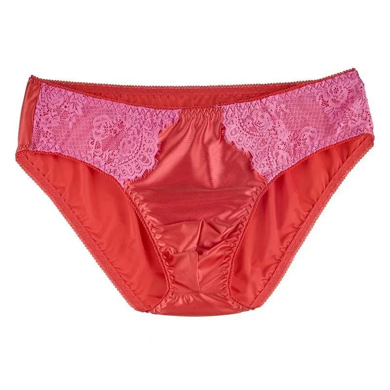 Biancheria intima di seta di ghiaccio di raso sexy lucido Mutandine Slip taglie forti Pantaloni di biancheria intima