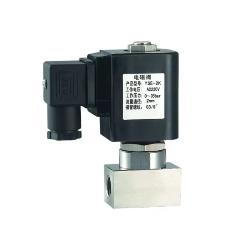 YSE-010 1/4' 3/8' Stainless Steel IP65 AC230V High Pressure Low Power Electromagnetic Solenoid Valve