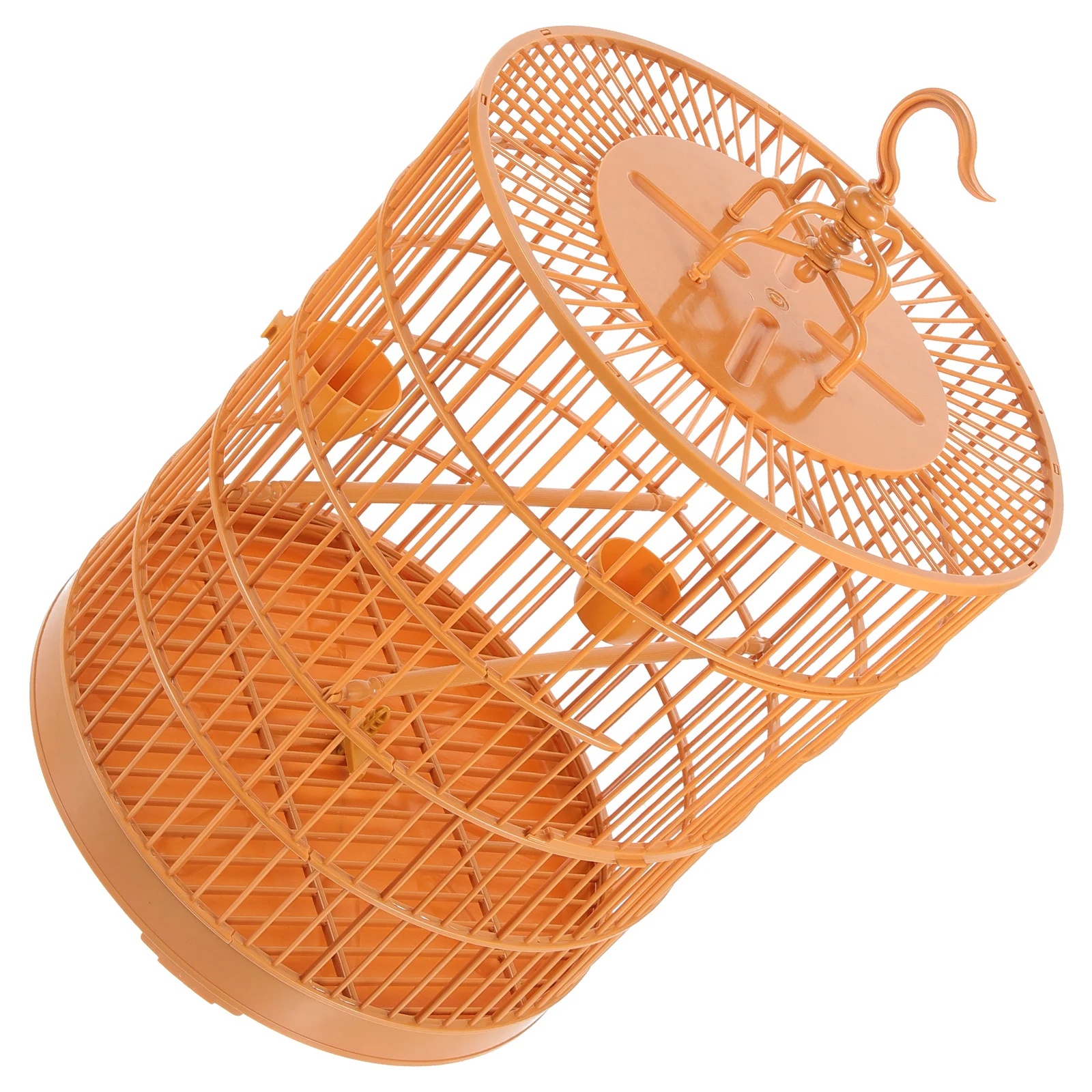 

Pet Birdcage 30cm Round Plastic Bird Houses for Parrots Cockatiels Hanging Cage Small Animals Safe Door Stylish Design Decor