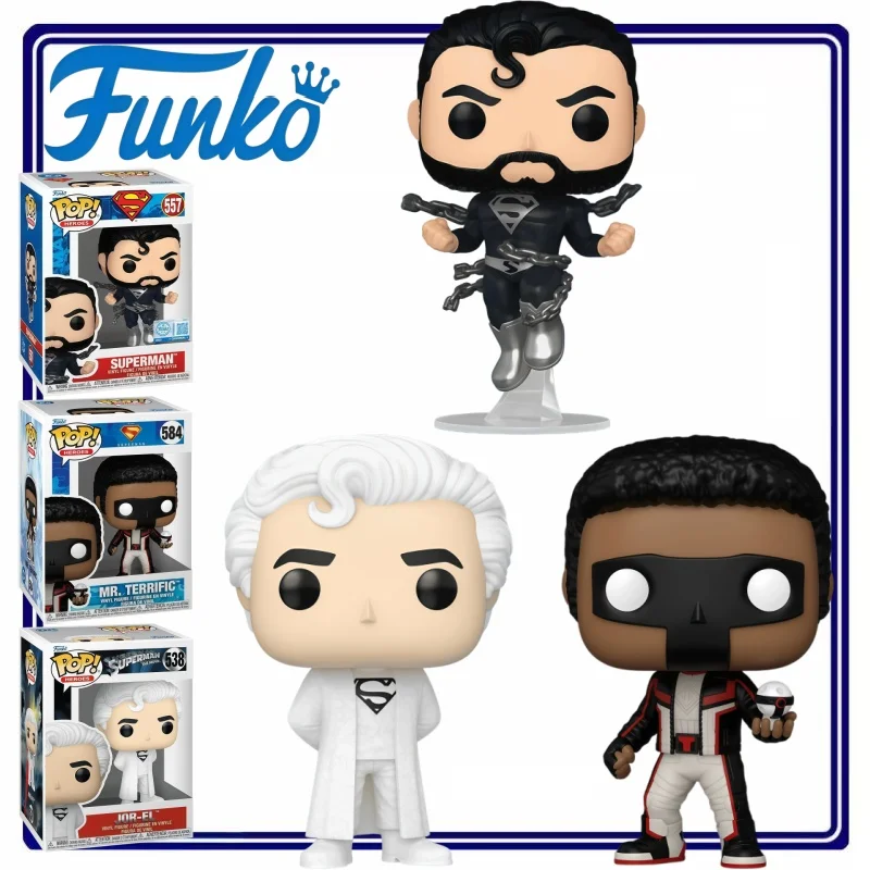 Funko Pop DC Superman Costume Noir Mr. Figurine d'action en vinyle Jor-El, jouet de collection, décoration de bureau, cadeau pour les fans de super-héros