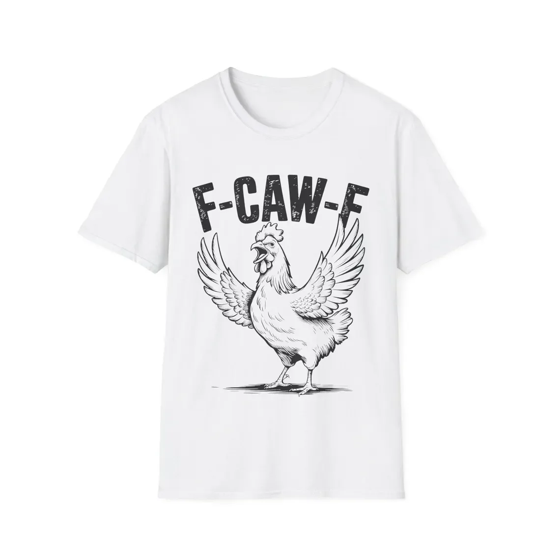 F-Caw-F الدجاج تي شيرت مضحك مزرعة الديك المحملة عادية كم قصير ملابس نسائية الكرتون الشارع الشهير Y2k الملابس