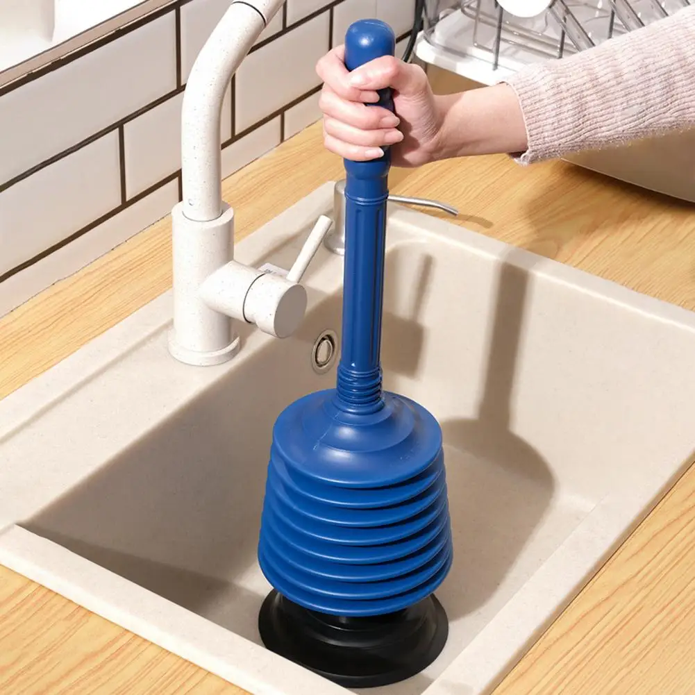 Effective Toilet Vacuum Plunger Good Resilience Strong Suction Cup Manual Bathroom Toilet Plunger Fix Clogged Toilet