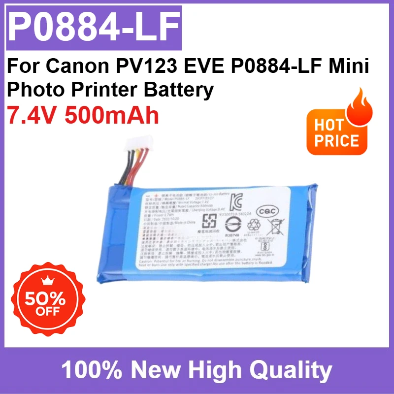 

High Quality 7.4V 500mAh Replaceable Battery for Canon PV123 EVE P0884-LF Mini Photo Printer Battery + Free Tools