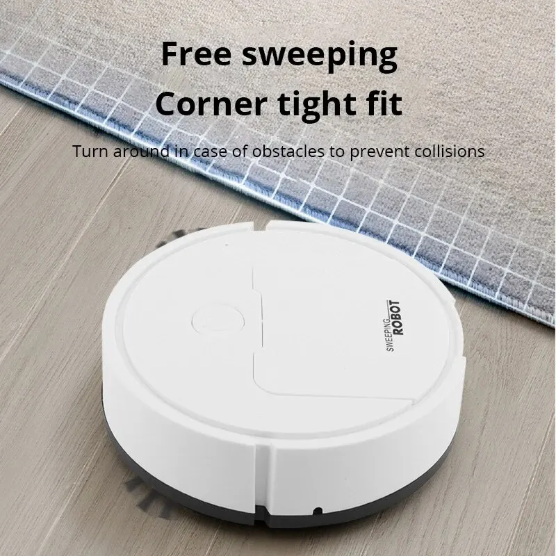 1pc Mini Vacuum Cleaner Intelligent Sweeping Robot Three In One Suction, Sweeping, And Towing, Home Furnishings