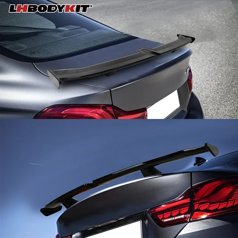 For BMW E90 F10 F30 Audi A4 A5 A6 JDM GT Style Sedans Universal Rear Trunk Spoiler Wing Punch-Free Installation Car Accessories