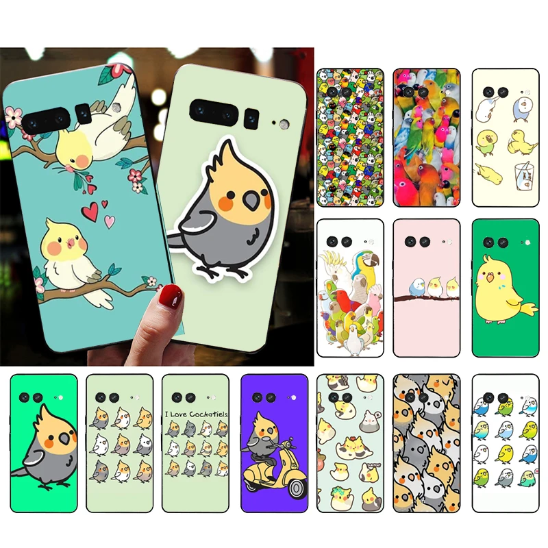 

Chubby Cockatiel bird Phone Case For Google Pixel 10 9 Pro XL 9A 8 7 6 Pro Pixel 8A 7A 6A Pixel 8 7 6 5 Shell