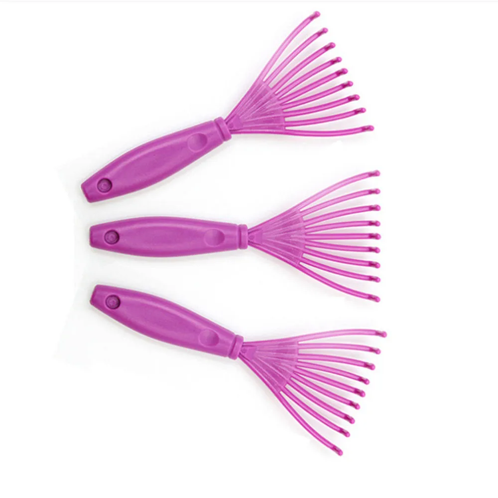 Air Cushion Comb Cleaning Tool Easy To Use Clean Up Dead Ends Black Purple Comb Cleaning Claw Air Cushion Comb Rake Comb Cleaner