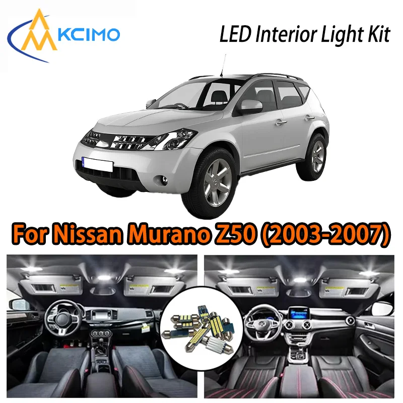 

KCIMO For Nissan Murano Z50 (2003-2007) Premium LED Interior Kit - 2 Colors , Quick Installation, Long-Lasting