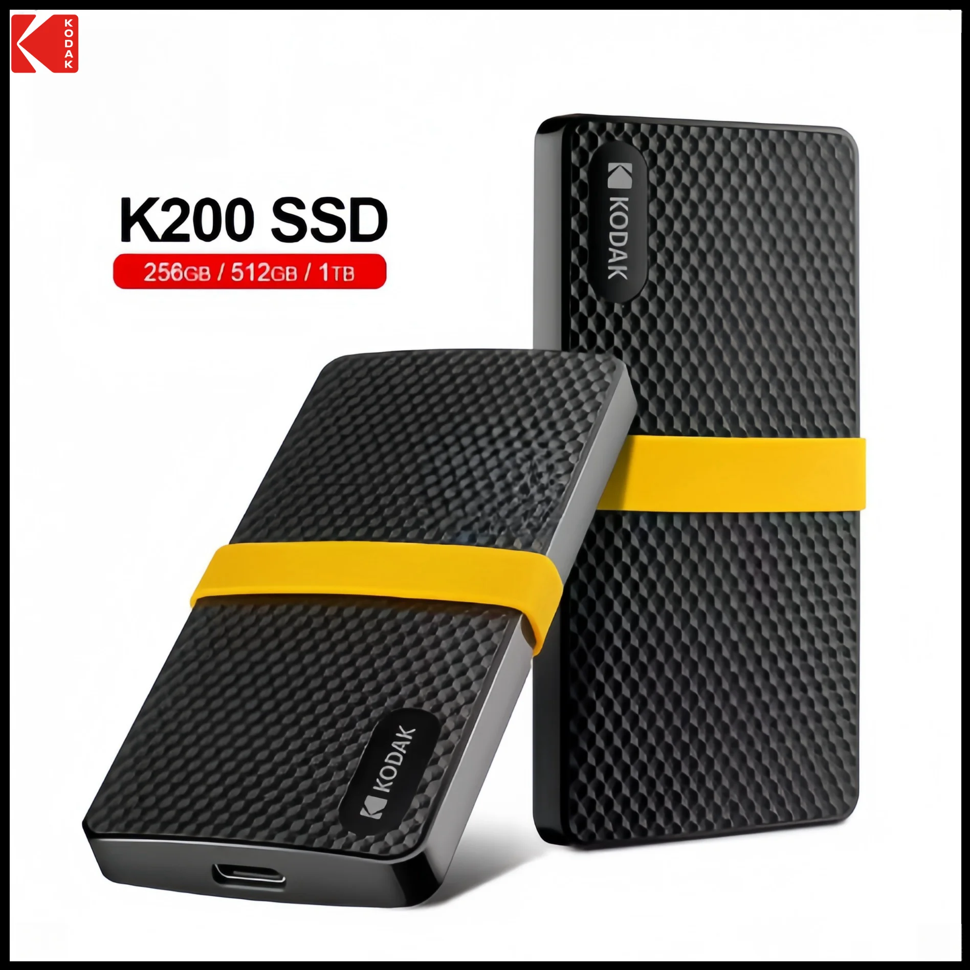 2024 New KODAK X200 External SSD Hard Drive HD Externo USB3.1 Portable SSD 256GB 512GB 1TB 2TB For Laptops Smartphone PC for TV