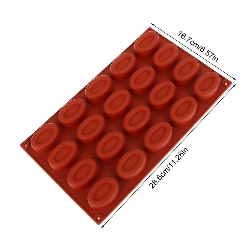 20 Holes Oval Donut Silicone Mold Cake Pudding Dessert Mould Baking Utensils Chocolate Molds