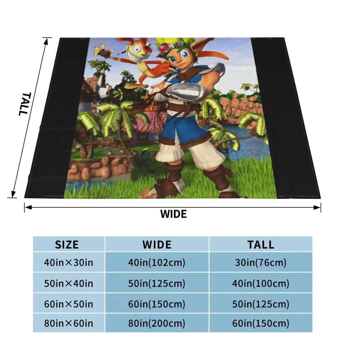 Jak and Daxter: The Precursor Legacy 2 Throw Blanket furry blankets and throws Camping Blanket Personalized Gift