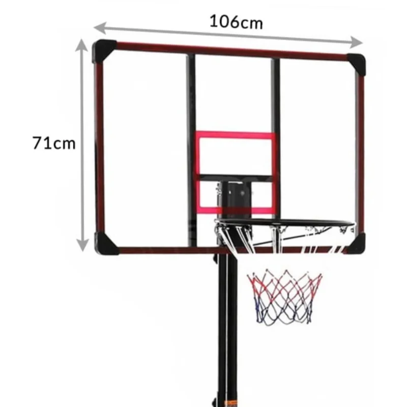 Tragbarer Outdoor-Basketball, höhenverstellbarer Basketball-Ständer, Spiele, Basketball-Rückwand-Sets und Heimausrüstung