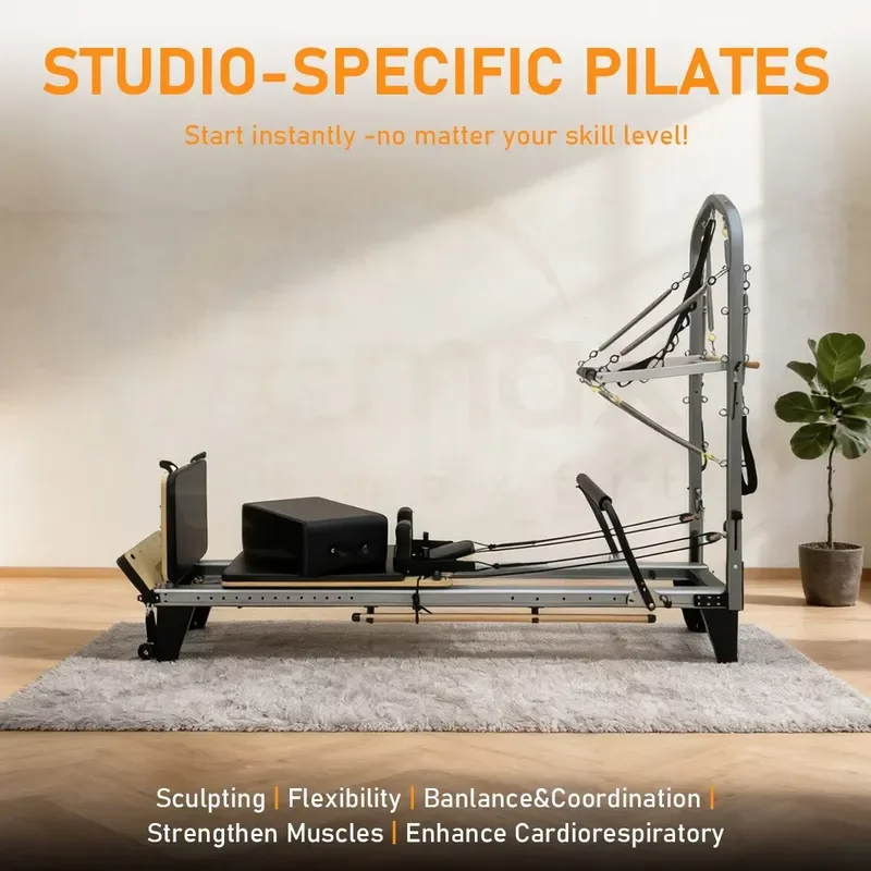 for Pilates Reformer with Half Tower CE Certified Customizable Colors and Logos for Body Core Training High Quality on Sale