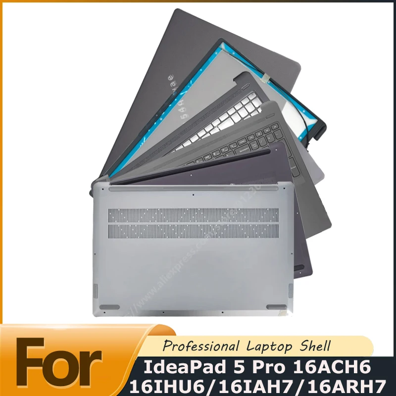  Laptop Screen Back Cover Bezel Palmrest Bottom Replacement For IdeaPad 5 Pro 16ACH6/IHU6/IAH7/ARH7 Xiaoxin Pro 16 2021