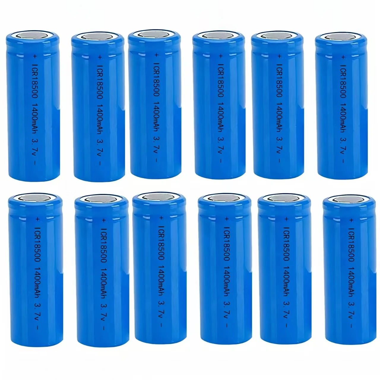 12pcs/lot 18500 rechargeable battery 1400mAh 3.7V rechargeable lithium ion for flashlight shaver