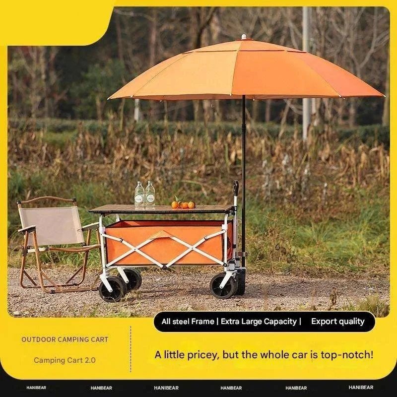 Foldable Beach Trolley Utility Camping Metal Garden Stroller Hand Cart Portable Folding Outdoor Wagon Trolley