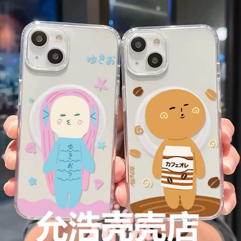 HOT Magnetic Phone Case for Samsung Galaxy S26 S25 S24 S23 S22 S21 S20 FE Edge Plus Ultra 5G Clear TPU Cartoon MermaidS yukios
