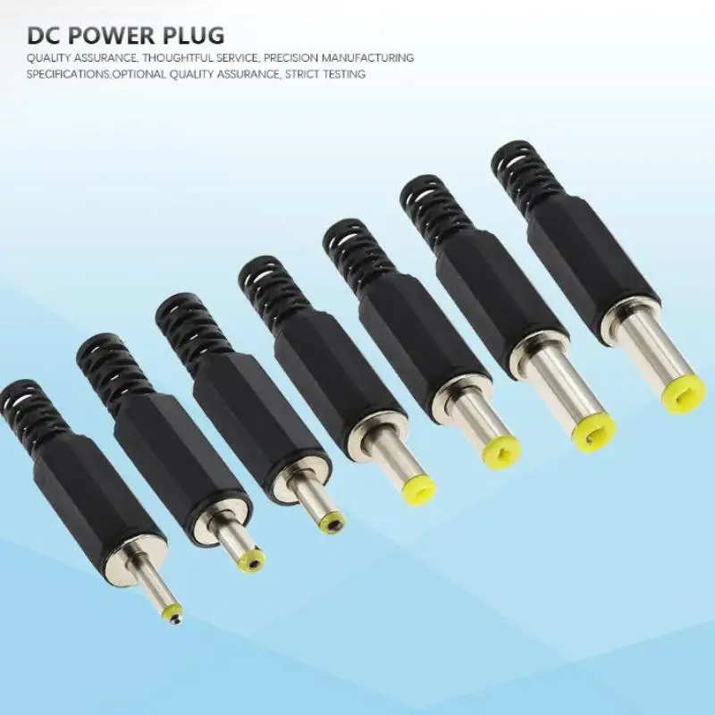 10Pcs DC Power Adapter Plug Kit 5.5x2.1mm/5.5x2.5/4.8x1.7 DC Plug Connector Welding Line Male Plug