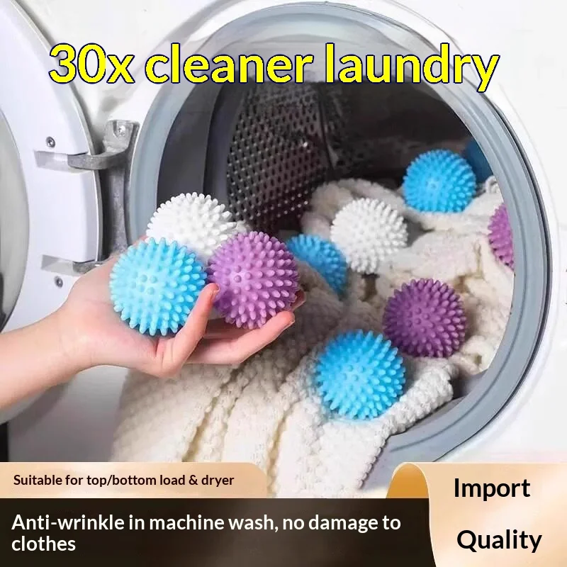 Anti-Tangle Laundry Washing Dryer Balls Reusable Fabric Softener Anti Wrinkle Improve Detergent Dissolution Washer Dryer