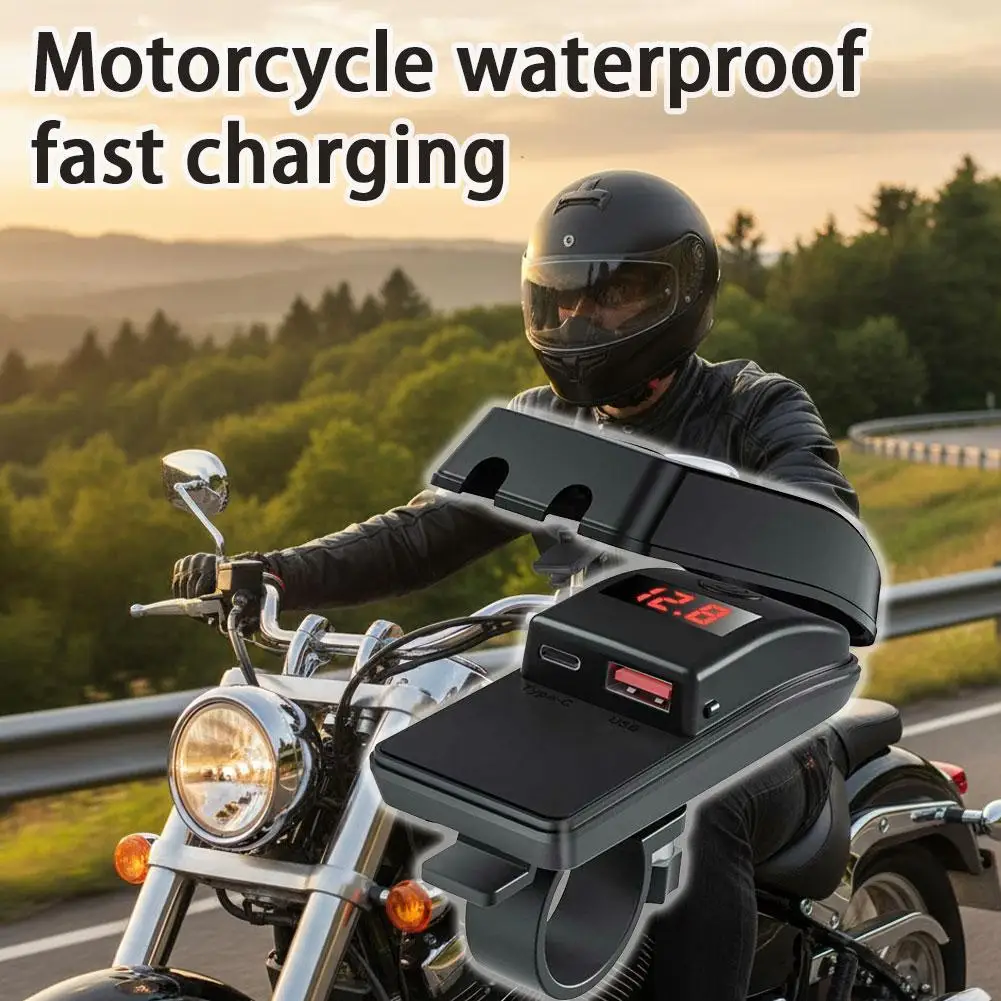 

Зарядное устройство для мобильного телефона с электрическим мотоциклом, сверхбыстрая зарядка, зарядное устройство для мотоцикла A + C, водонепроницаемый адаптер питания для быстрой зарядки