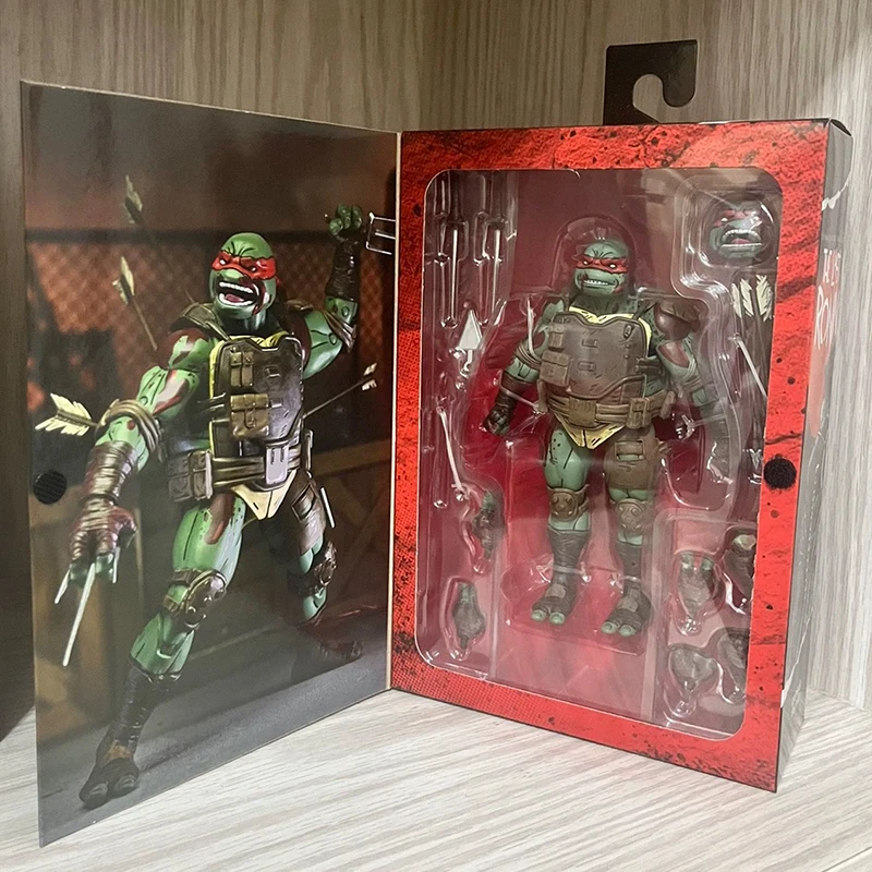 TMNT Raphael Action Figure NECA 54347 Teenage Mutant Ninja Turtle Last Ronin Figuras 7-Inch Movable Model Ornament Toys Original