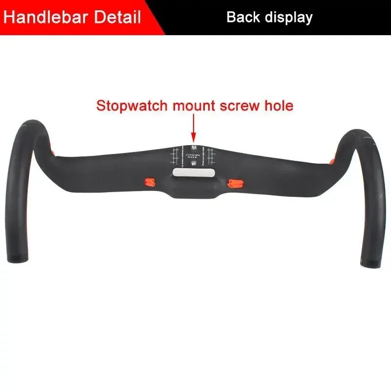 Carbon Road Bike Handlebar, Threadless, Integrated Racing Drop Bar, Bicycle Accessories, 1.8mm, 400-440mm