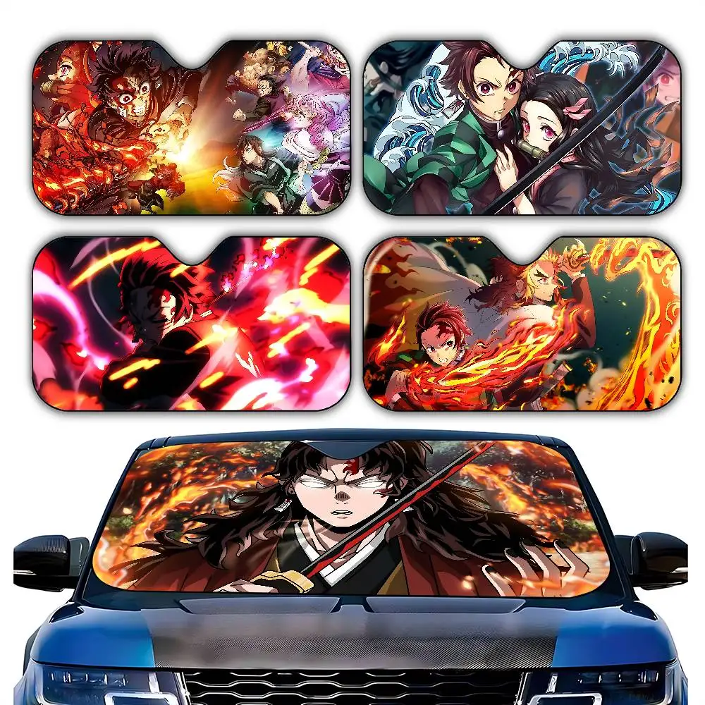 

Anime D-Demon S-Slayer Car SunShade Car Lightweight Windshield Universal Fit Folding Sun Shield Visor Covers