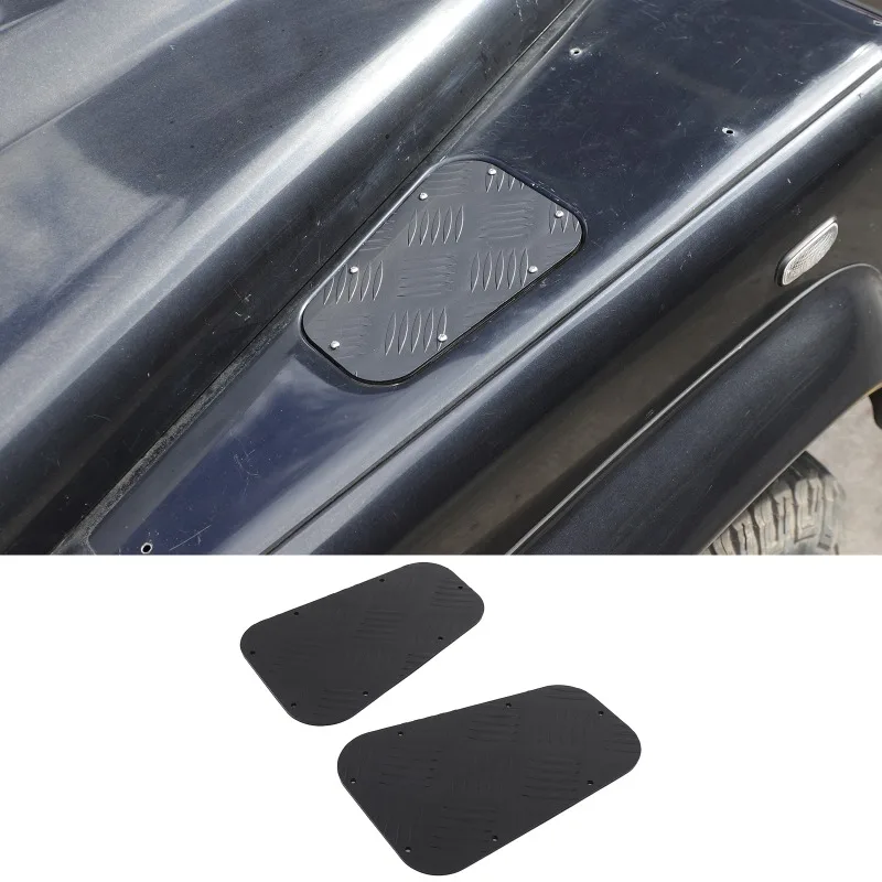 

2pcs Aluminum Alloy Engine Cowling Sides Dial Plates Panel Cover For Land Rover Defender 2004-2018 Car Exterior Accessories