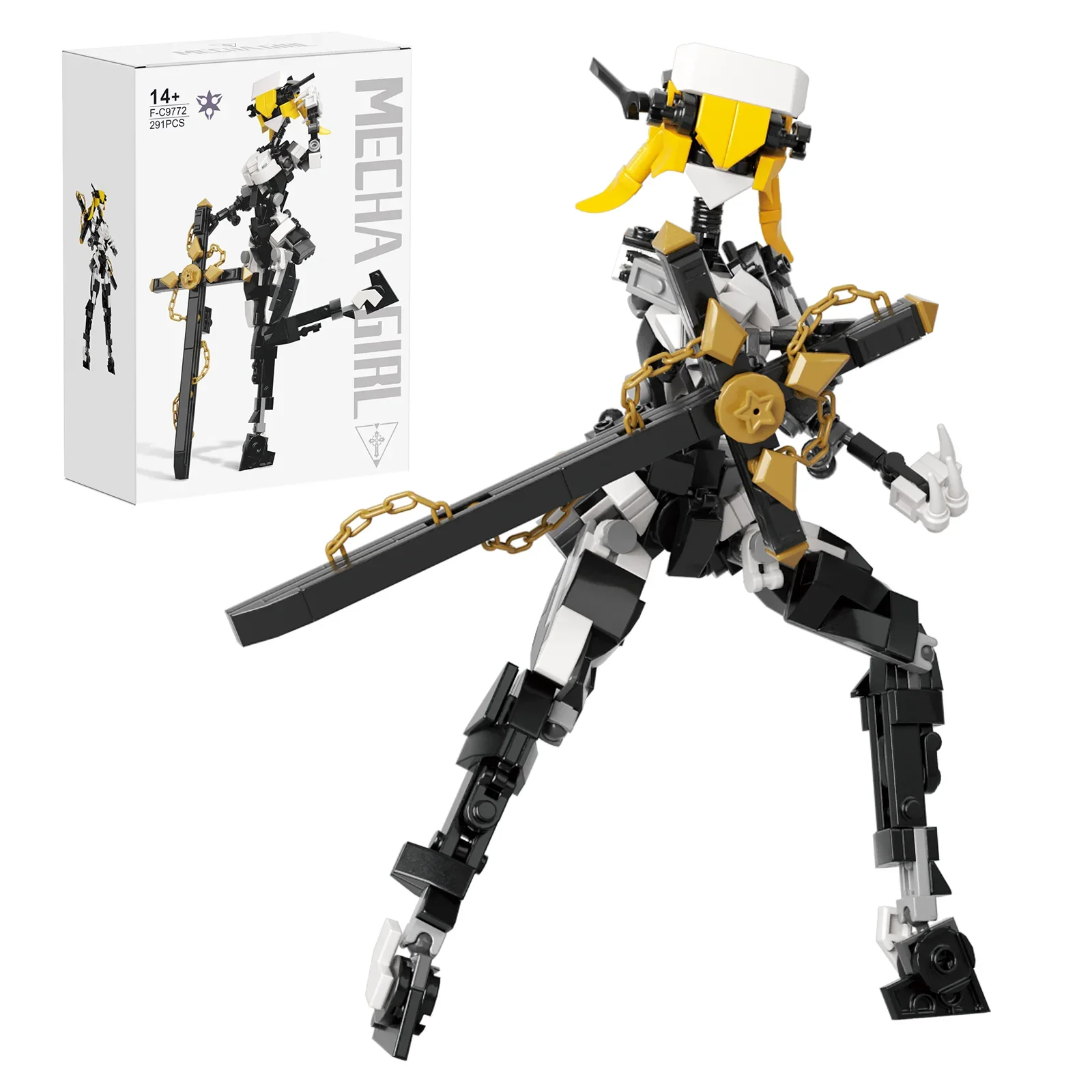 MOC Mecha Armed Fighting Nun Robot Model Mecha Girl Robot Building Blocks Set DIY Adults Collection Toys Birthday Gift 291 PCS