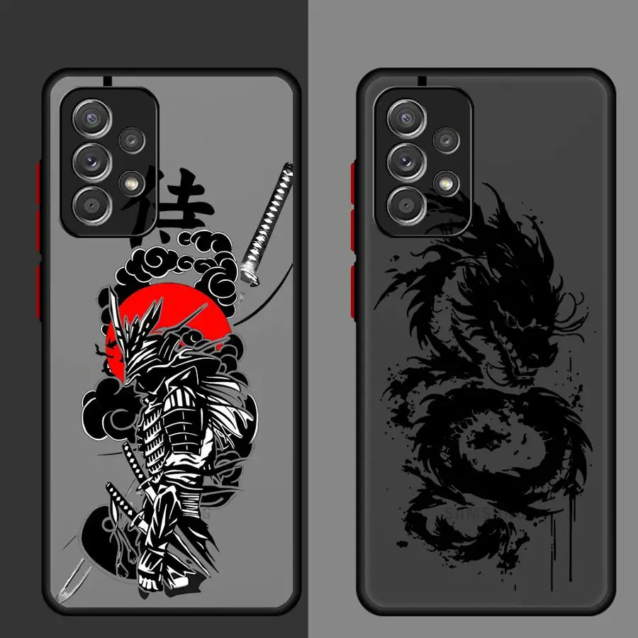 Anime Samurai Coole Handyhülle für Samsung Galaxy A15 A16 A22 A23 A33 A34 A42 A51 A52s A53 A54 A55 Cover
