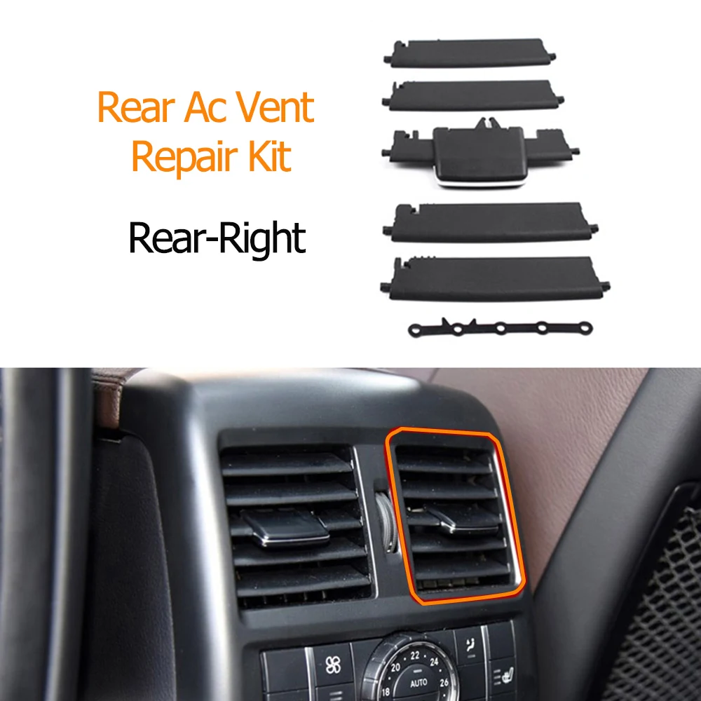 Rear Air Conditioner Back Ac Vent Grille Outlet Tab Clip Slider Repair Kit For Mercedes Benz M GL ML GLE GLS W166 W292 2011-2018