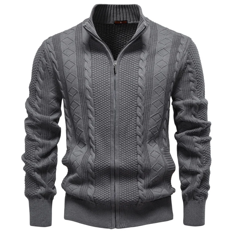 

New Men's Woolen Jacket Coat European Size Autumn and winter sweater cardigan high-quality men's coat