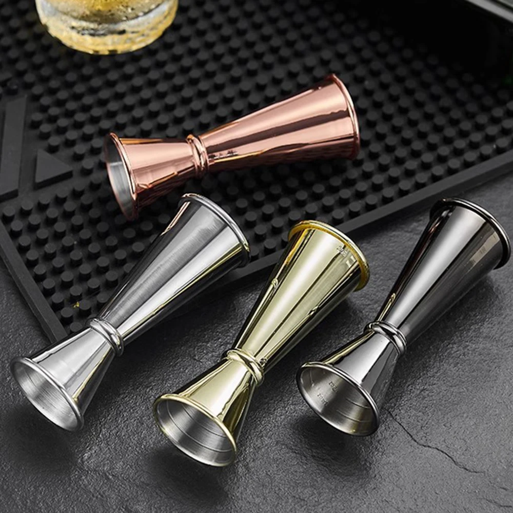 

Kitchen Bar Barware Tools New Dual Shot Stainless Steel Measure Cup Cocktail Shaker Drink Spirit Measure Jigger