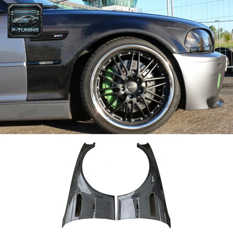 

Carbon Fiber for BMW E46 M3 Coupe 2-Door Front Bumper Side Fender Air Intake Vent Splitter Mudguard Bodykit