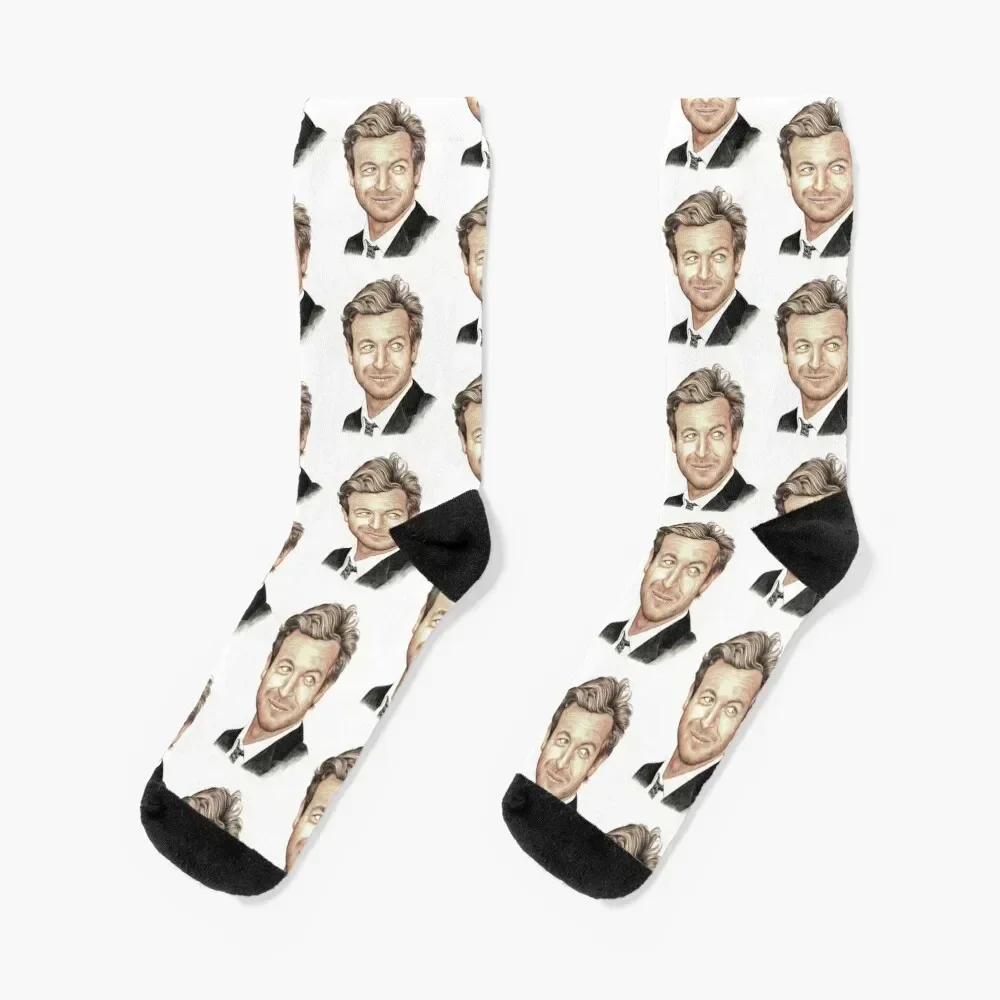 

The Mentalist played by Simon Baker Socks Thermal man winter anime Girl'S Socks Men's