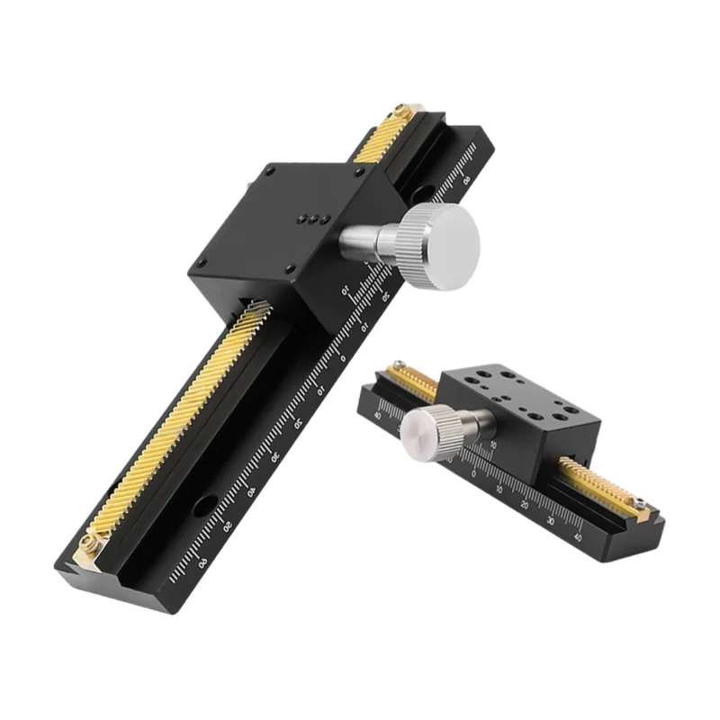 LWX30-L long-stroke X-axis displacement platform manual fine-tuning slide with dovetail rack and gear tool