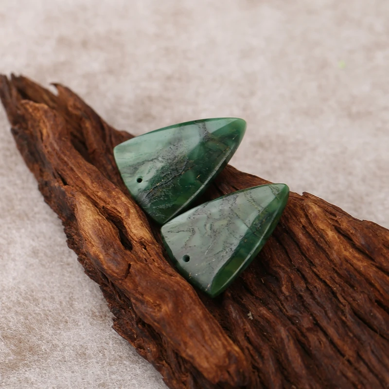 B&F African Jade Earring Beads for Jewelry Making, Handmade Natural stones beads, Stones for jewelry Making Supplies