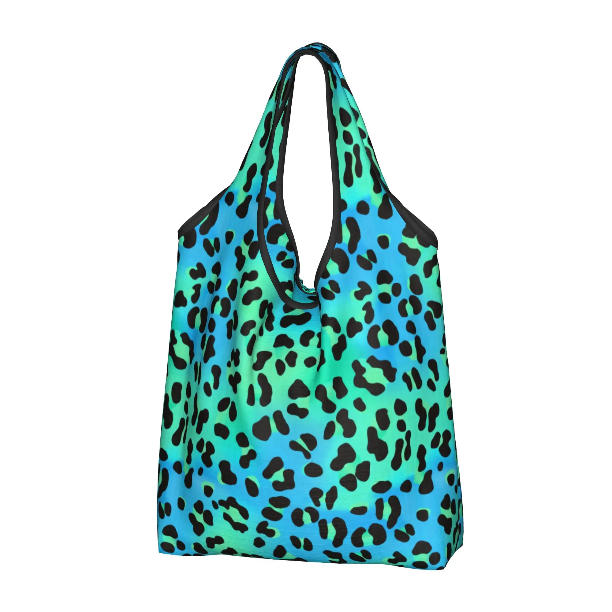 Cute Printed Geometry Tiger Cheetah Spots  Shopping Tote Bag Portable Shopper Shoulder Leopard Cowhide Stripe  Handbag