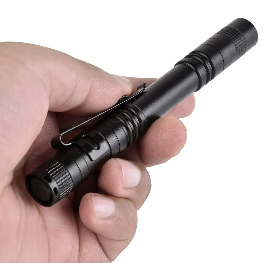 ZK30 1000LM XPE-R3 Mini Flashlight Pen Torch LED Penlight Flashlight Tactical Torch with Clip Pocket Linterna(13.3 CM)