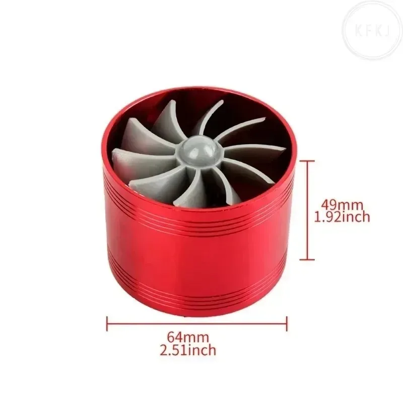 Double Turbine Turbo Charger Power General Gas Fuel Saver 1pcs for Vehicle Truck Parts Rubber Covers Car Vehicle Turbocharger