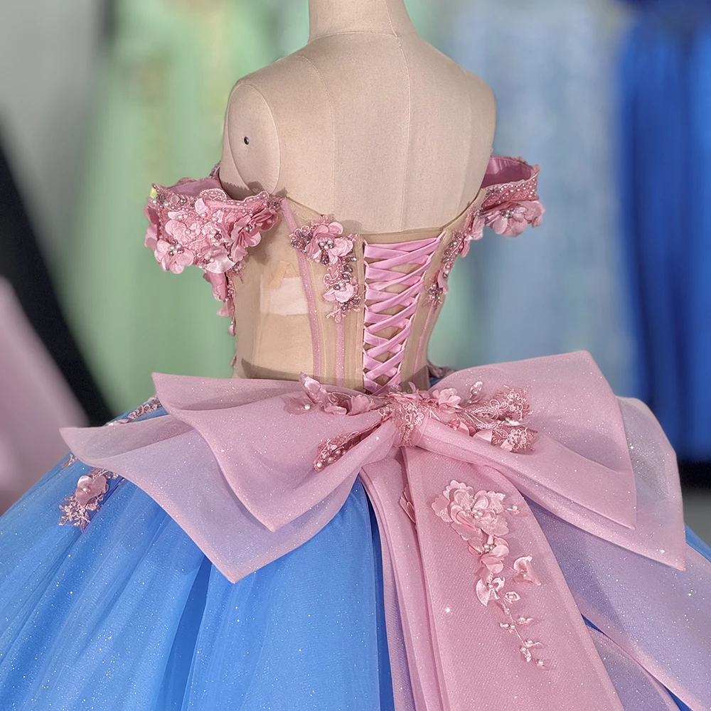 Customized Elegant Ball Gown Quinceanera Dresses Appliques Off Shoulder Prom Birthday Party Gowns Formal Vestido De Anos 15