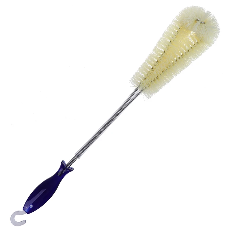 Brosse flexible à manche long de 40cm, outil de nettoyage pour théière de cuisine, bouteille, livres