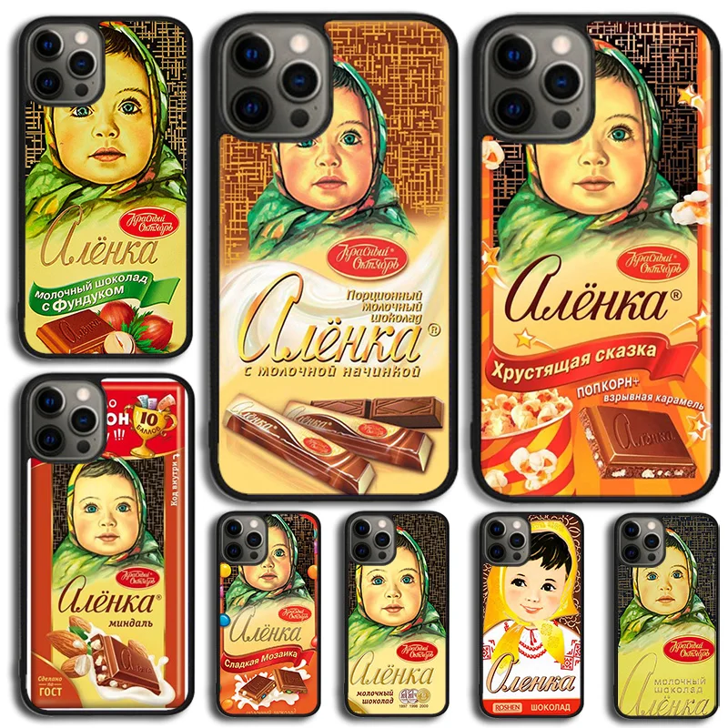 Russische Schokolade Alenka Handyhülle für iPhone 17 Air 16 15 14 13 12 11 Pro Max Plus Max Cover Shell coque