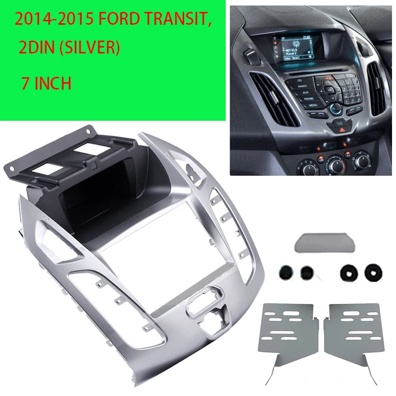 Be suitable for 2 Din Car Fascia Radio Panel DVD Frame Install Kit for FORD Transit Connect, Tourneo Connect 2014 2015