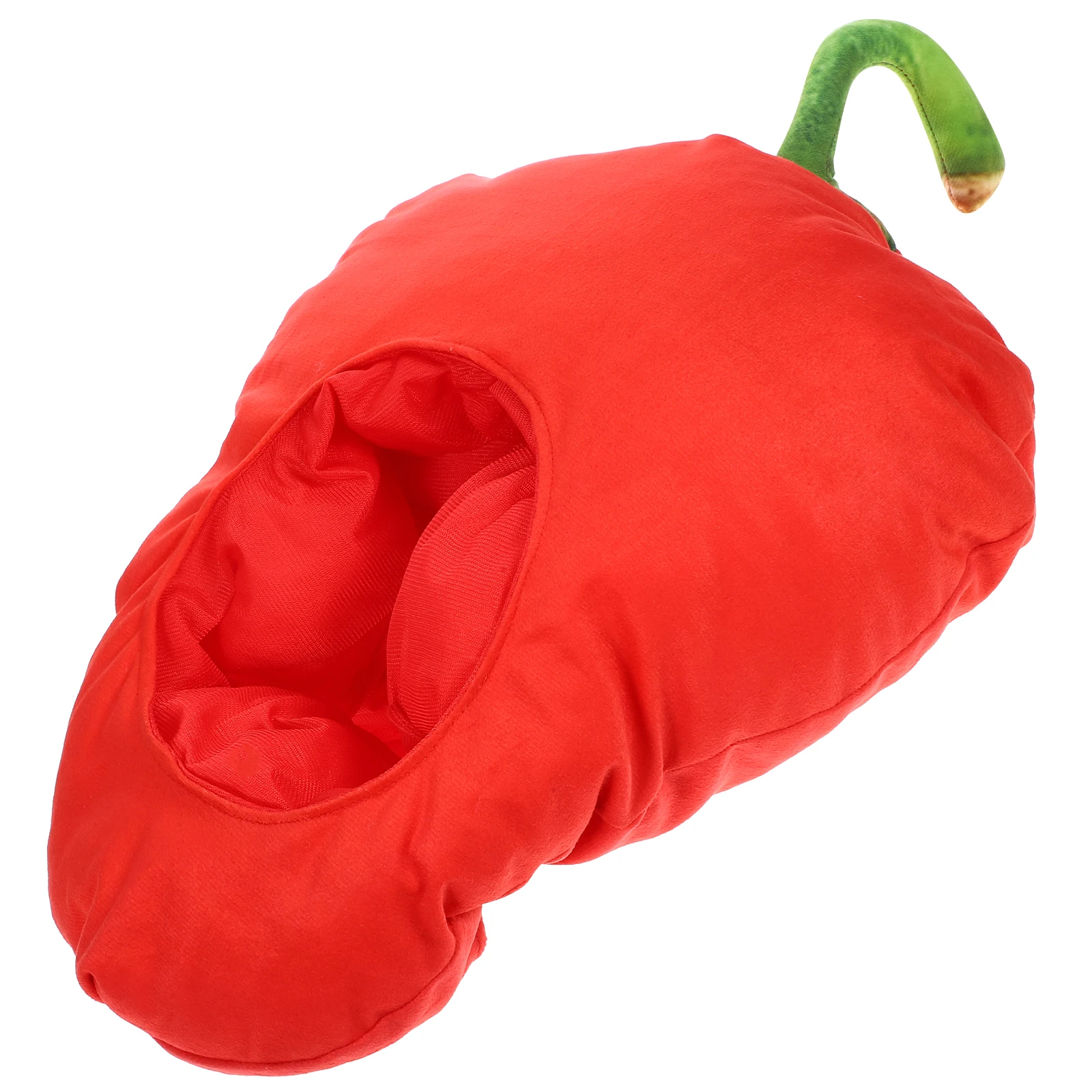 

Red Pepper Head Cover Chili Hat Festival Headgear Party Cosplay Cartoon Headdress Photo Prop Lightweight Comfortable