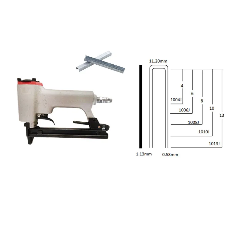 High Speed Automatic Fast Pneumatic Stapler 1013J Woodworking Staple Gun for Decoration